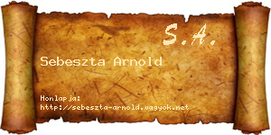 Sebeszta Arnold névjegykártya